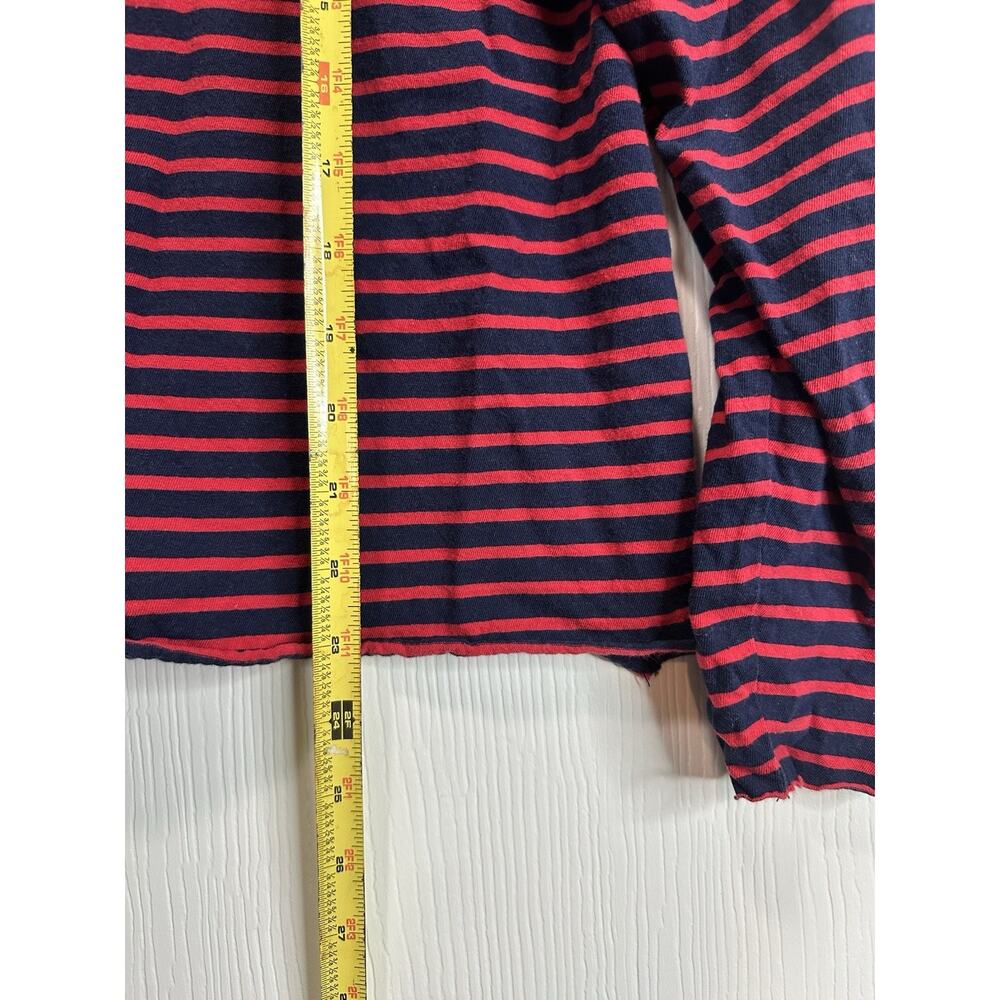 Frank And Eileen Women’s Blue Red Stripped Popover Henley Size M - Picture 9 of 10